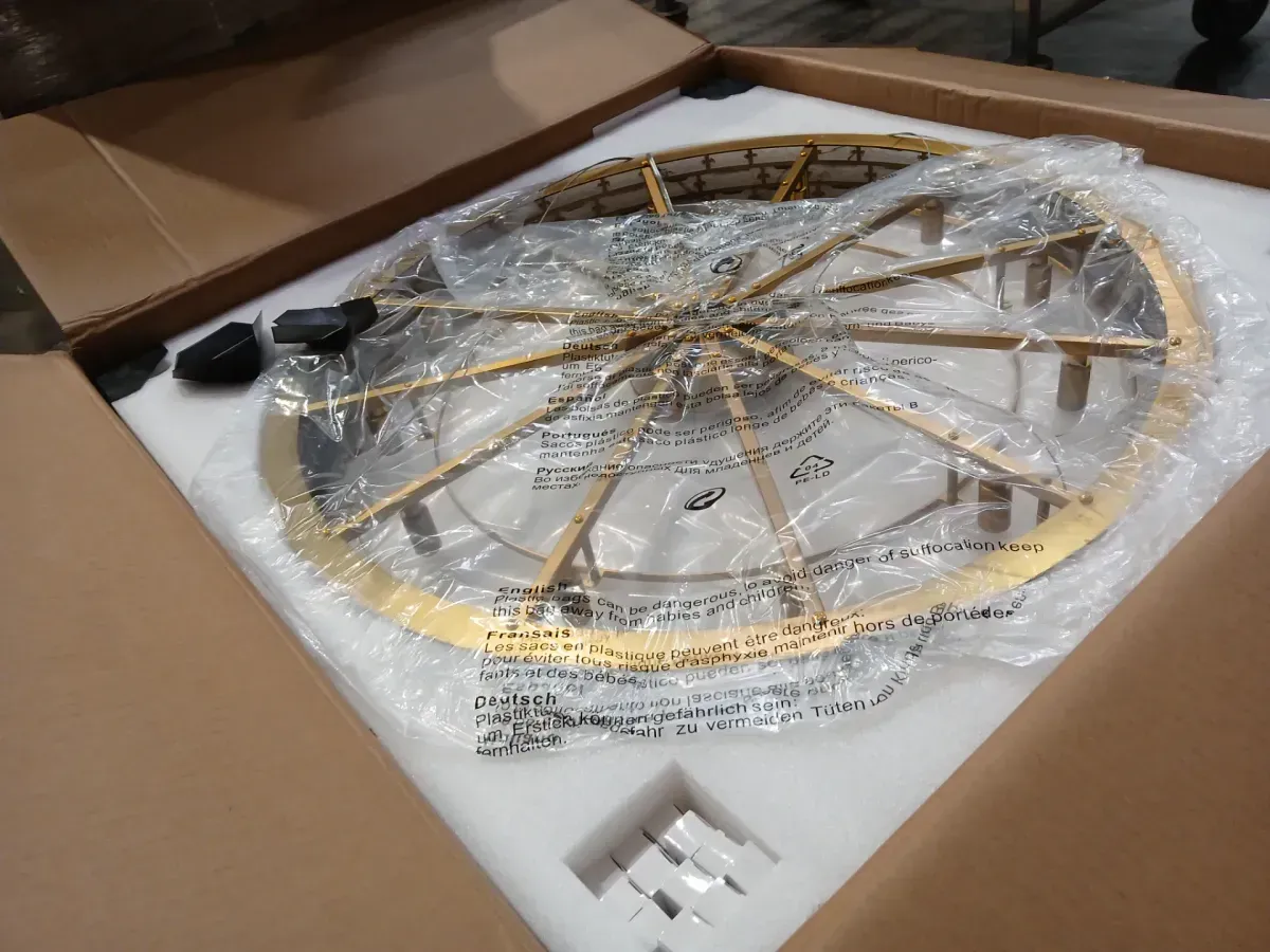 31.5 in. 12-Light Gold Luxury Crystal Chandelier, Modern Round Crystal Chandelier for Dining Room, Living Room, Entryway - image 4