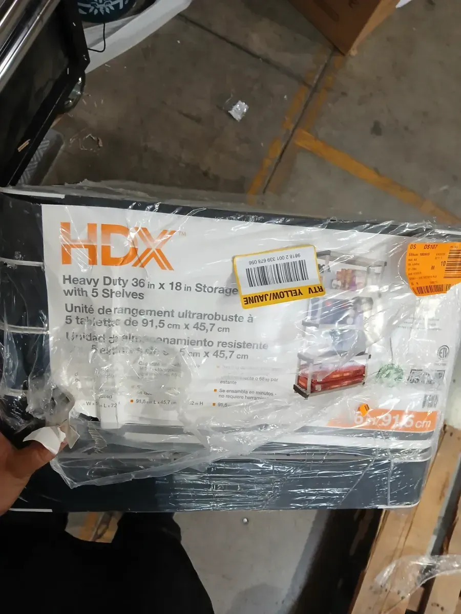 5-Tier Easy Assembly Multi-purpose Plastic Garage Storage Shelving Unit in Gray (36 in. W x 72 in. H x 18 in. D) - image 2