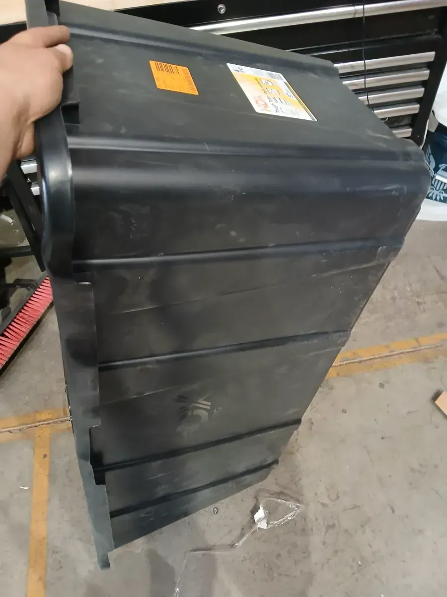 HDX 57 Gal. Tough Storage Tote in Black with Yellow Lid - image 4