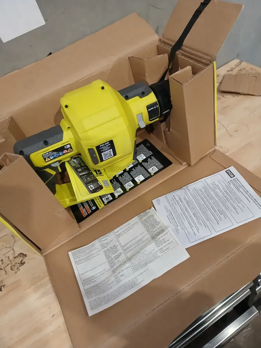 RYOBI ONE+ 18V Cordless Drain Auger with 25 ft Cable, LED Light, Auto Feed/Retract, Cable Lock, Enclosed Drum (Tool Only) - image 7