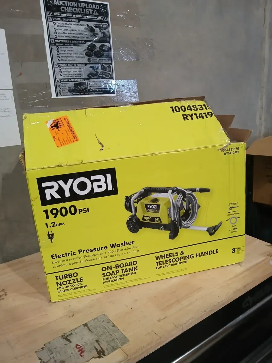 1900 PSI 1.2 GPM Cold Water Wheeled Corded Electric Pressure Washer - image 2