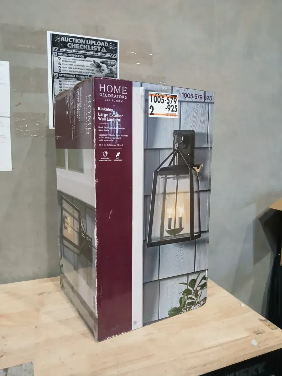 Blakeley 19.25 in. Transitional 2-Light Black Outdoor Wall Light Fixture Sconce with Clear Beveled Glass - image 2