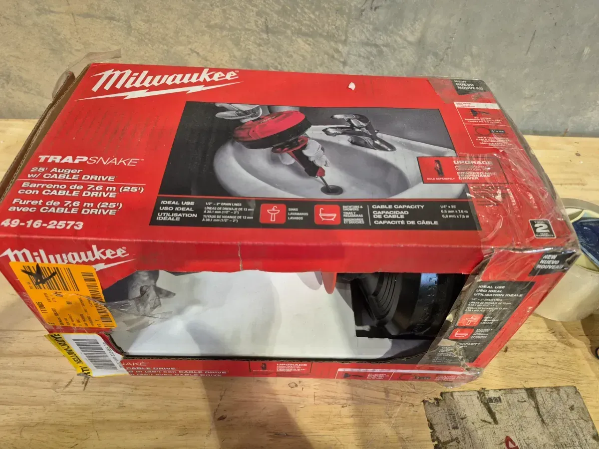 Milwaukee Trap Snake Auger Drain Cleaning Kit - image 5