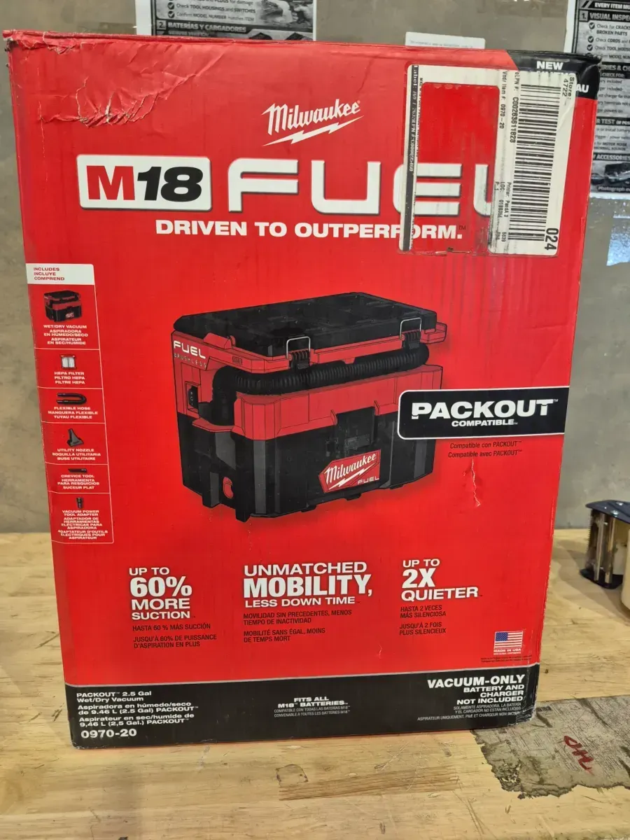 M18 FUEL PACKOUT 18-Volt Lithium-Ion Cordless 2.5 Gal. Wet/Dry Vacuum (Vacuum-Only) - image 3