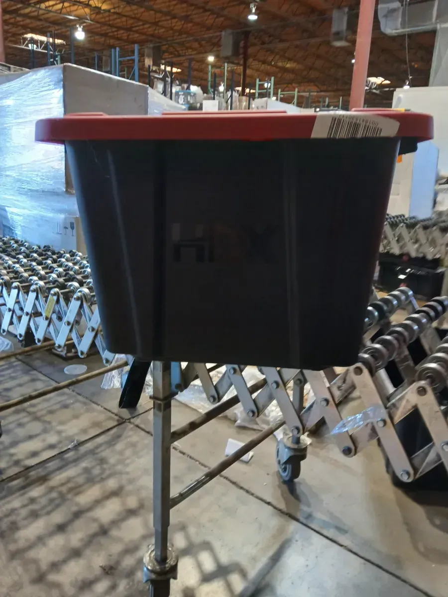 40 Gal. Tough Storage Tote in Black with Red Lid - image 4