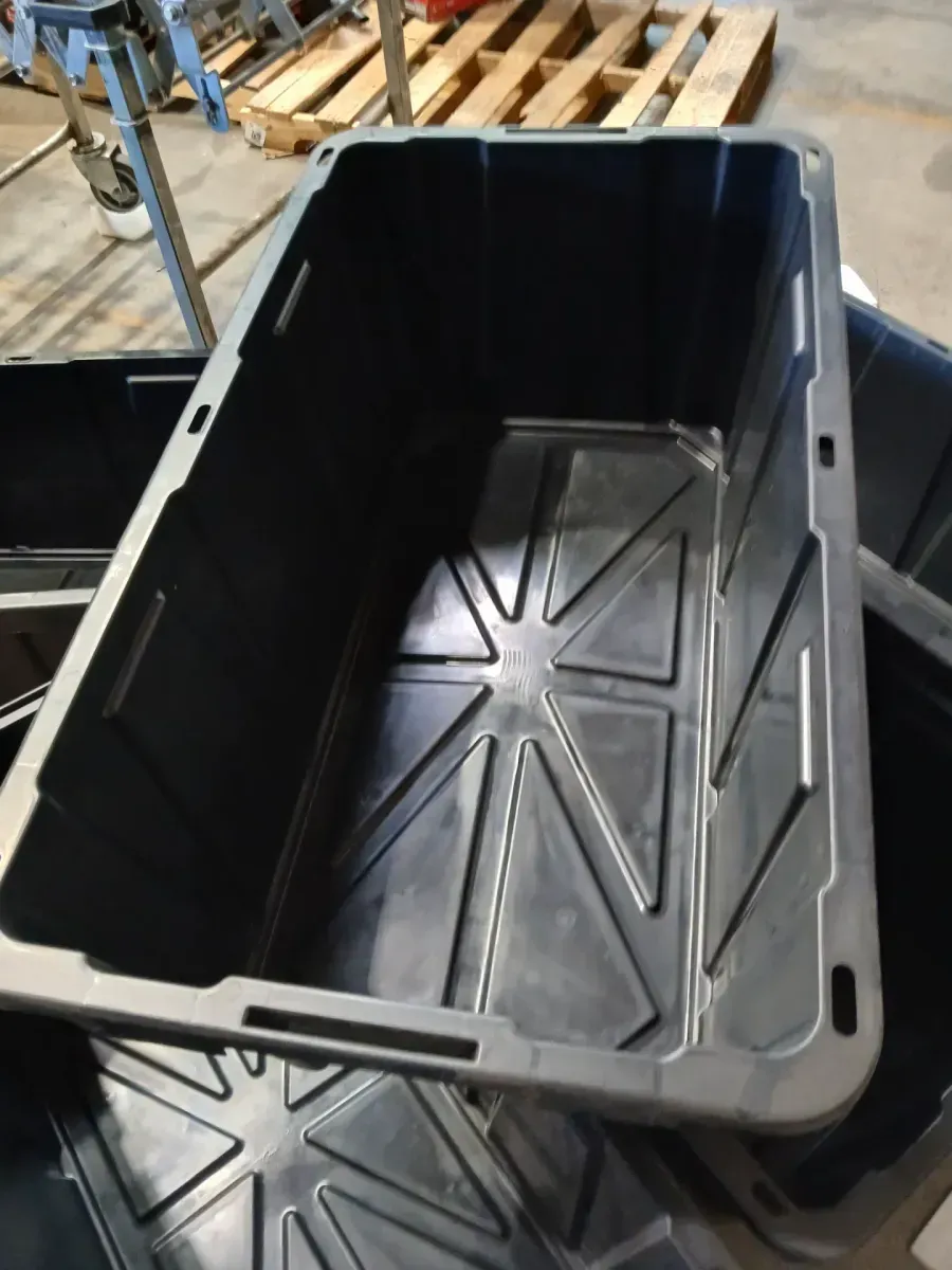 40 Gal. Tough Storage Tote in Black with Red Lid - image 6