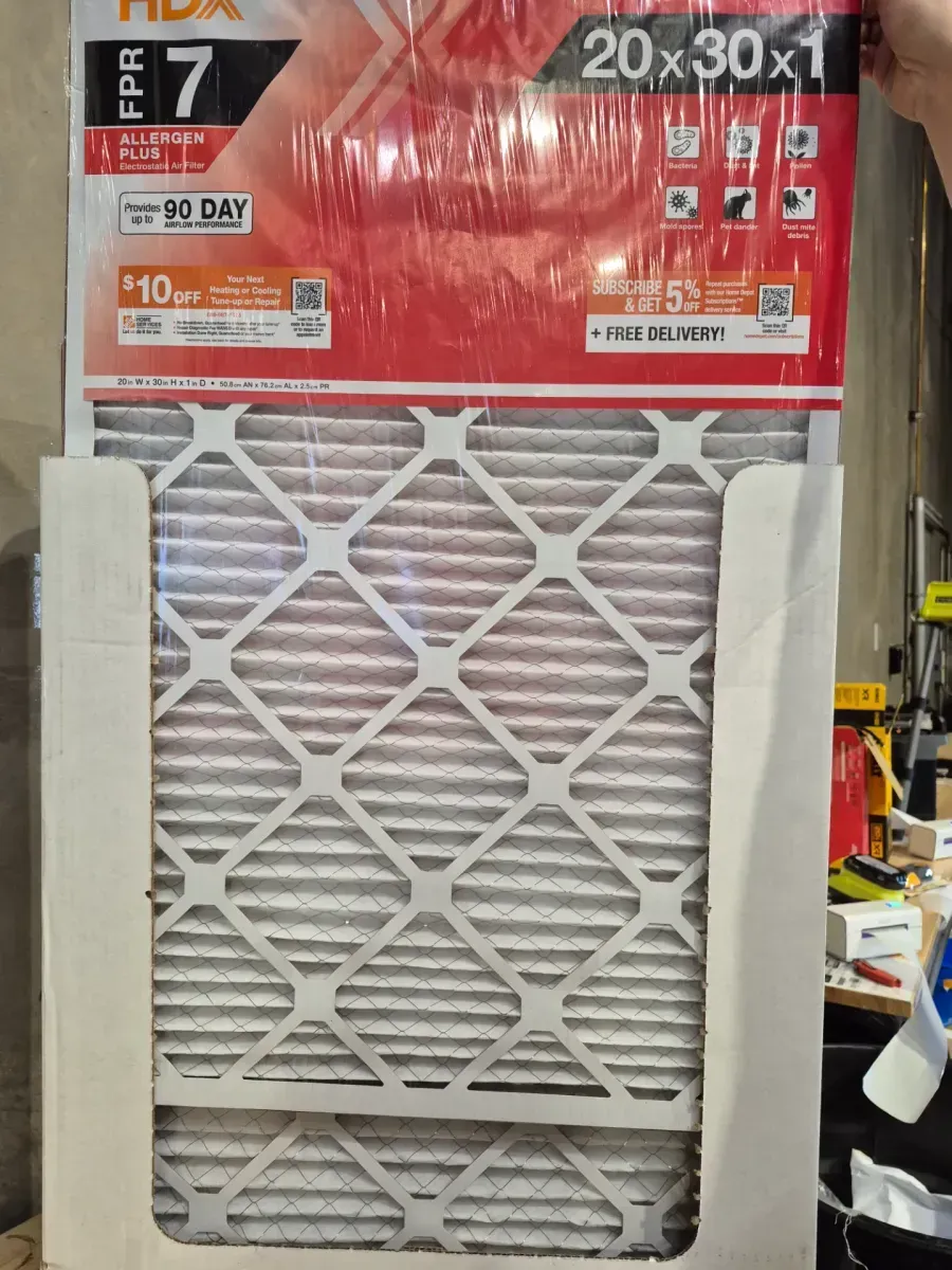 *** pack of 13*** 20 in. x 30 in. x 1 in. Allergen Plus Pleated Air Filter FPR 7, MERV 10 - image 2