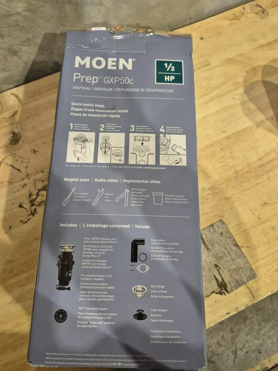 Prep Series 1/2 HP Continuous Feed Garbage Disposal with Power Cord and Universal Mount - image 7