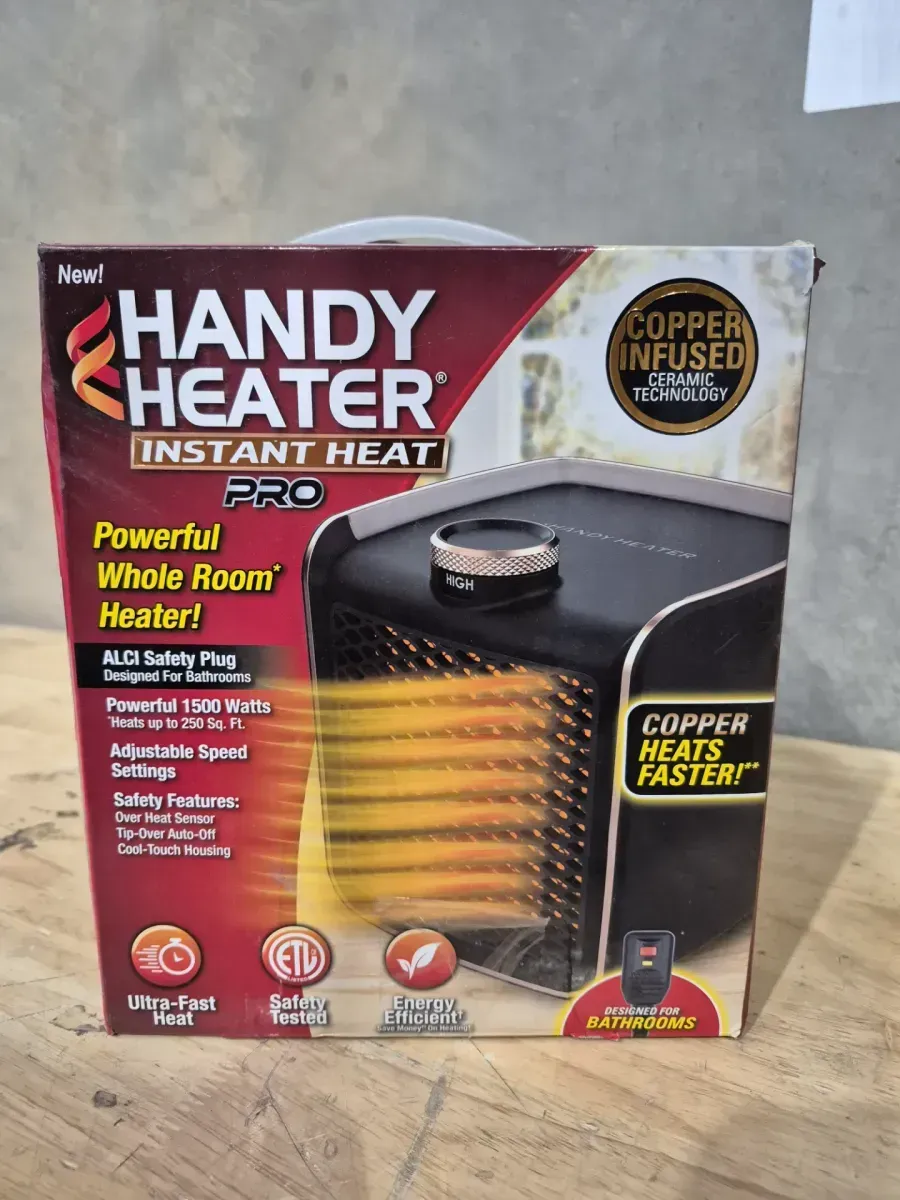 4944 BTU Fan Heater Electric Personal Space Heater Furnace with 2-Adjustable Settings - image 2