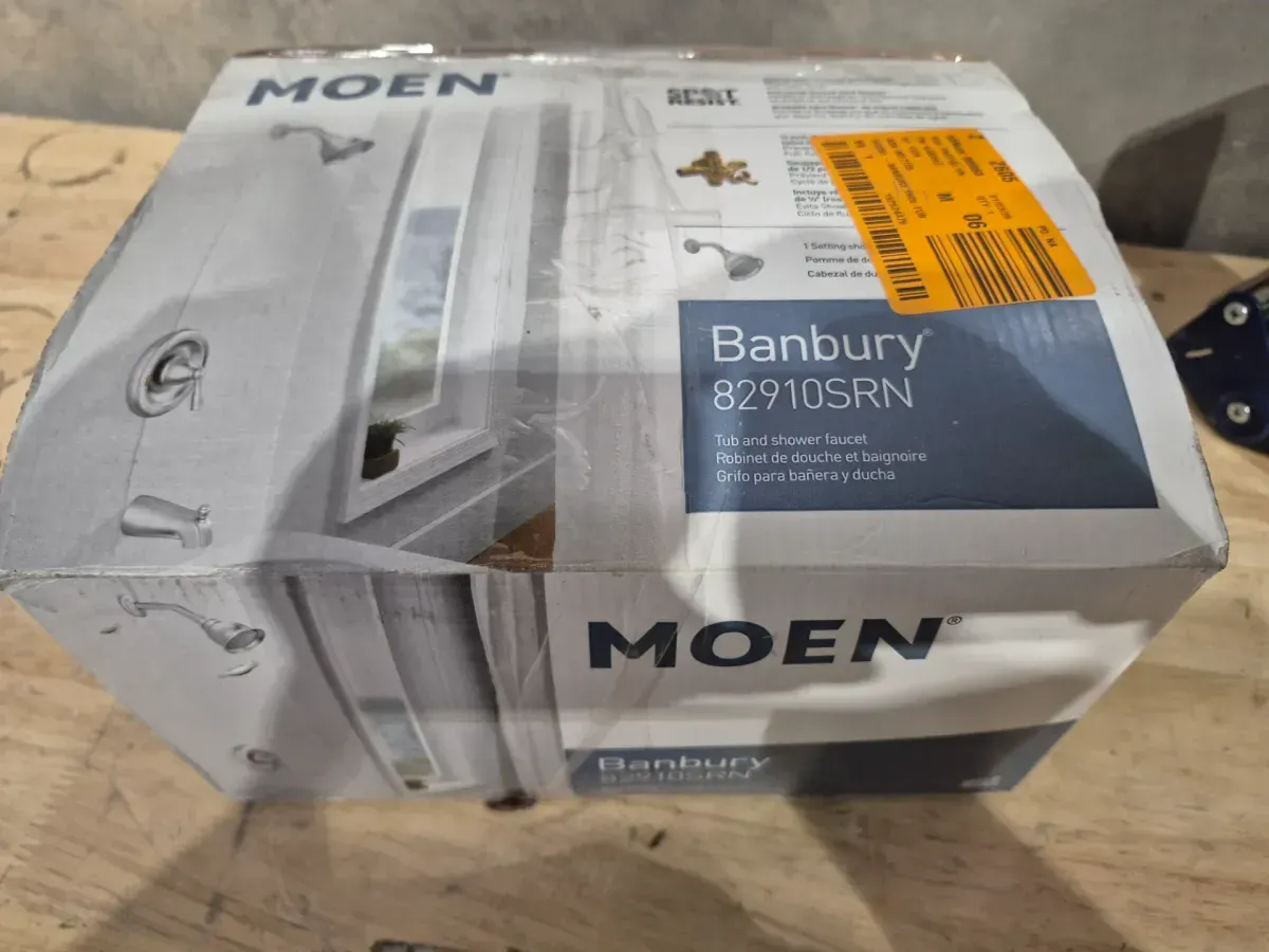 Banbury Single Handle 1-Spray Tub and Shower Faucet 1.75 GPM in Spot Resist Brushed Nickel (Valve Included) - image 4