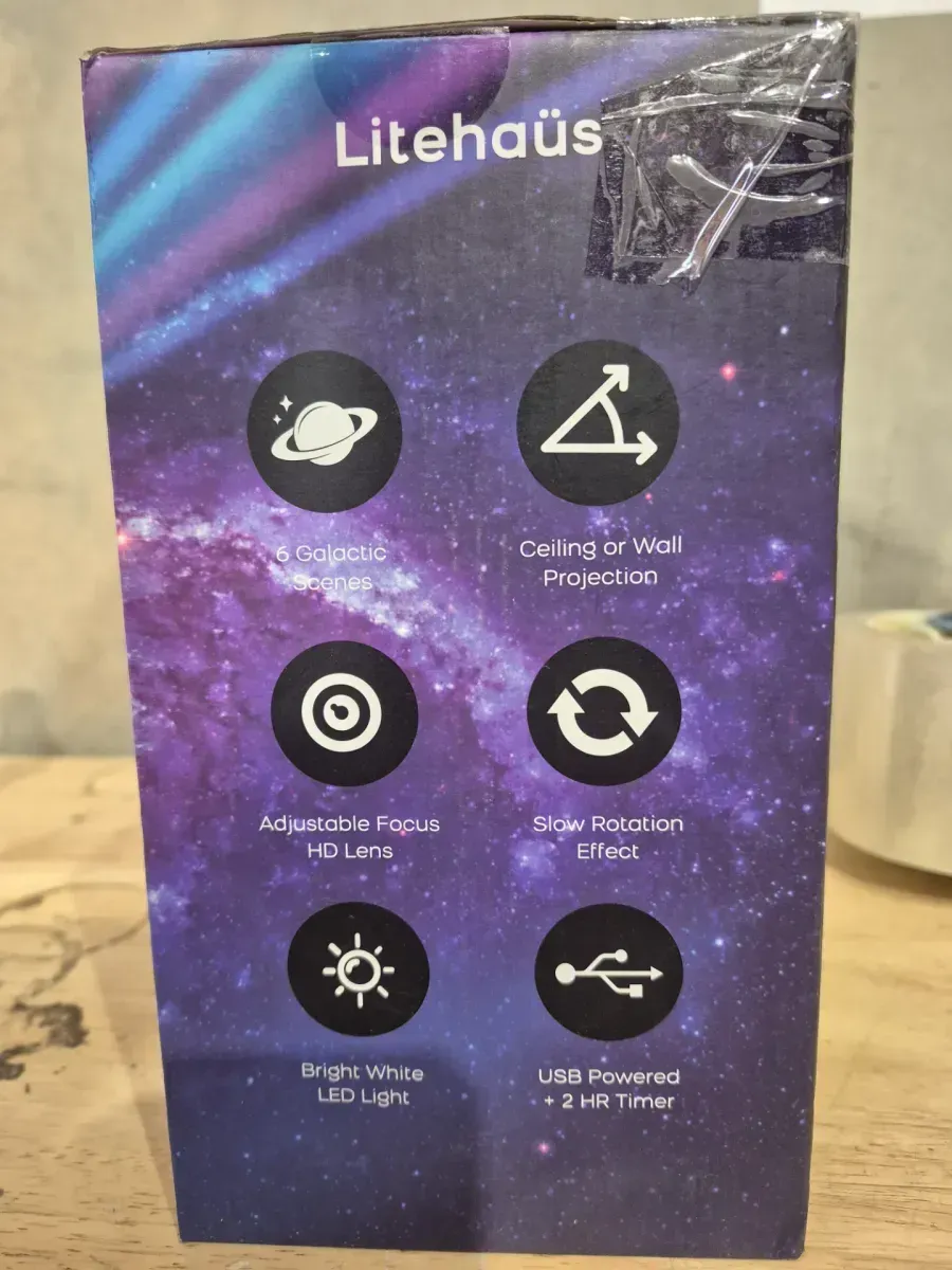 USB Powered HD Lens Planetarium Integrated LED Night Light Bulb Projector with 6-Changeable Slides - image 6