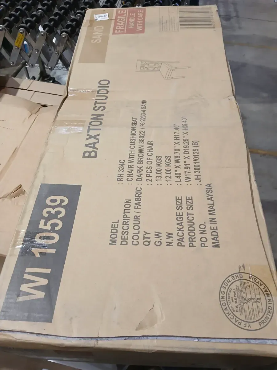 Baxton Studio Cherese Sand and Dark Brown Dining chair (Set of 2) - image 2