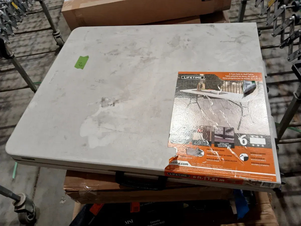 6 ft. Fold-in-Half Table: Almond - image 3