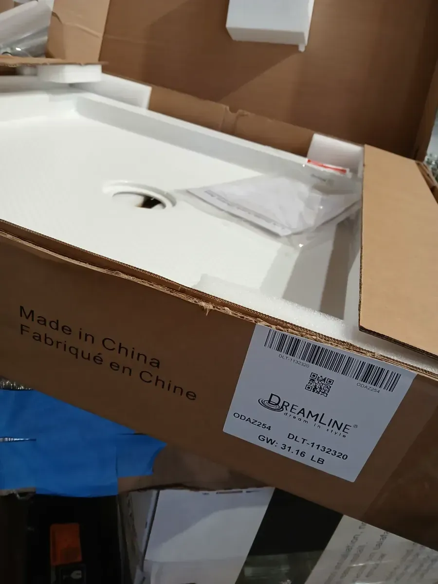 SlimLine 36 in. x 36 in. Single Threshold Alcove Shower Pan Base in White with Center Drain - image 5