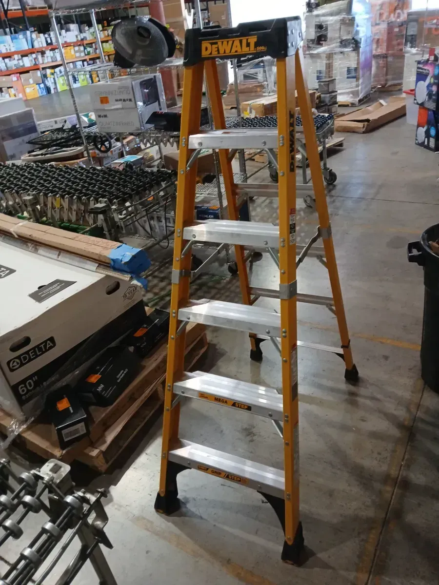 6 ft. Fiberglass Stepladder, 10 ft. Reach 500 lbs. Load Capacity, Exceeds Type IAA Standards - image 4