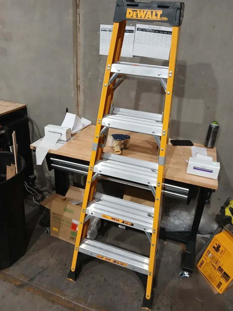 6 ft. Fiberglass Stepladder, 10 ft. Reach 500 lbs. Load Capacity, Exceeds Type IAA Standards - image 2