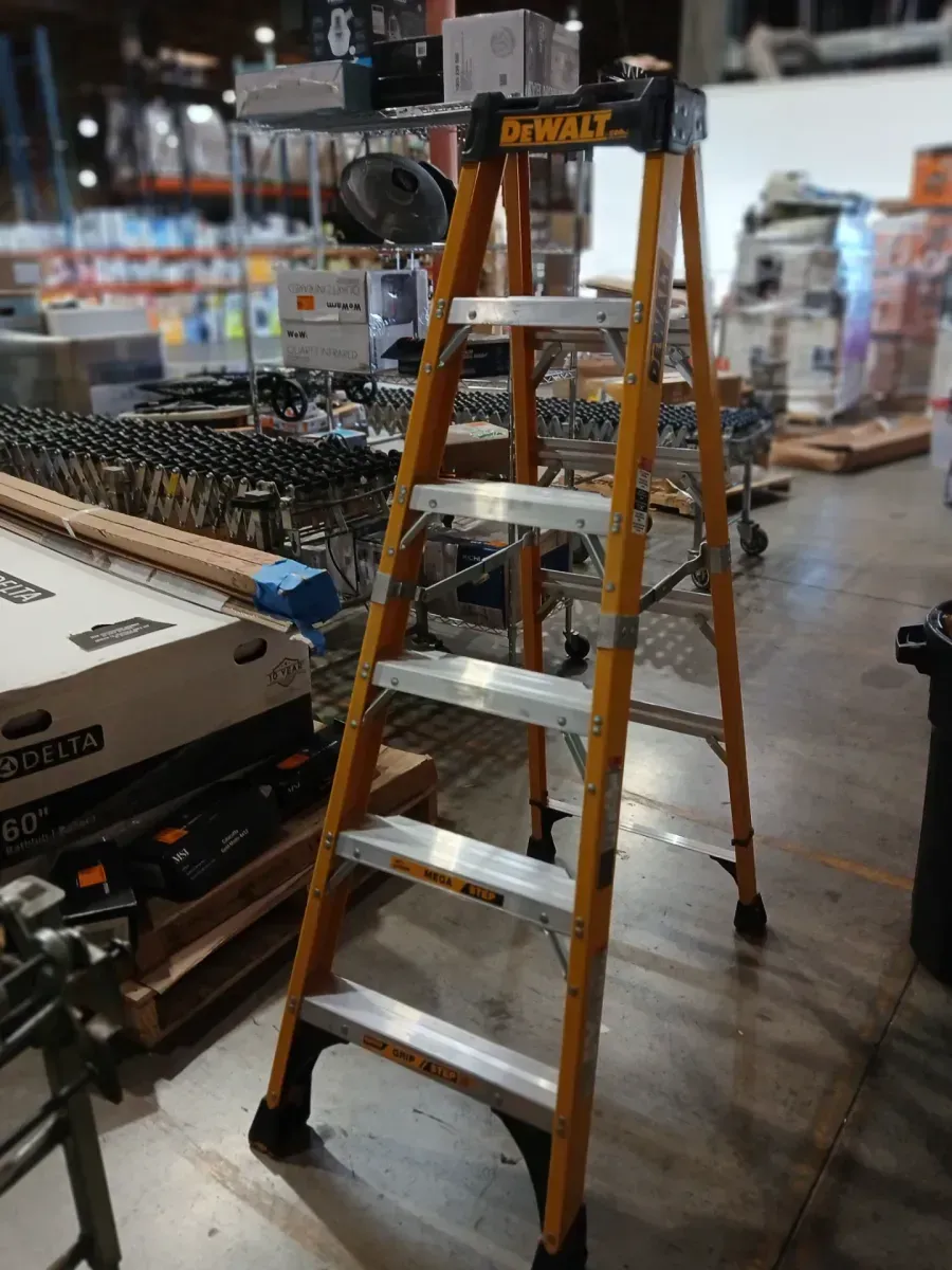 6 ft. Fiberglass Stepladder, 10 ft. Reach 500 lbs. Load Capacity, Exceeds Type IAA Standards - image 3