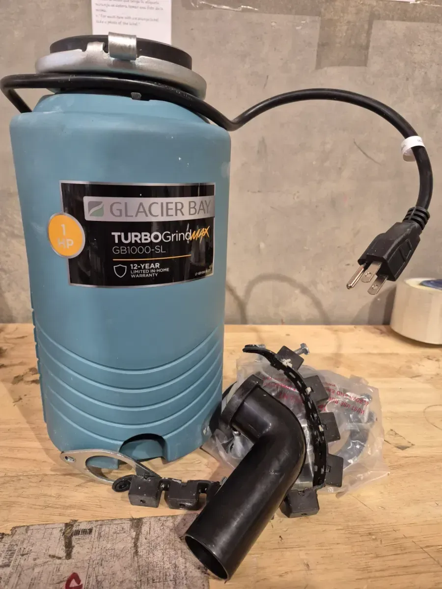 Glacier Bay TurboGrind Max 1 hp. Continuous Feed Garbage Disposal with Power Cord - image 2