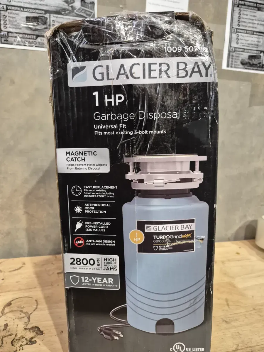 Glacier Bay TurboGrind Max 1 hp. Continuous Feed Garbage Disposal with Power Cord - image 3