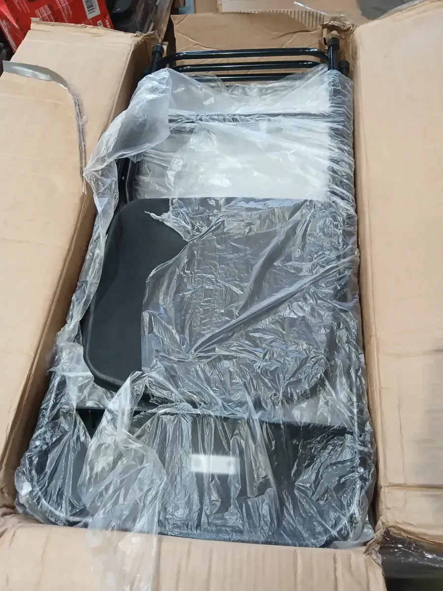 Black Plastic Folding Chair 350 lbs. Capacity for Events Office Wedding Party, Picnic, Outdoor Dining (Set of 10) - image 5