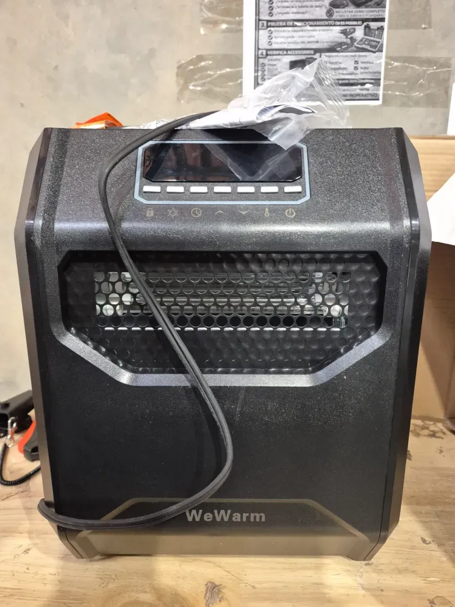 Electric 6 Element Infrared Space Heater Black Plastic - image 4