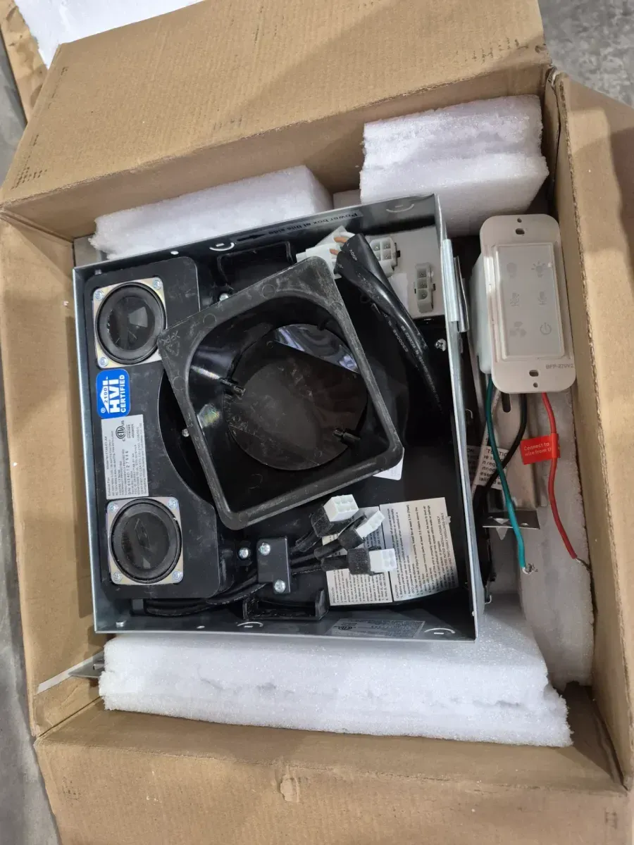 110 CFM LED Ceiling Mounted Bathroom Exhaust Fan with Alexa Voice Assistant and Bluetooth Speakers - image 5