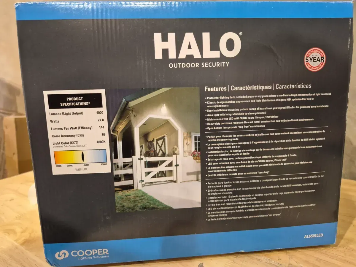 AL 65-Watt Equivalent Integrated LED Metallic Dusk to Dawn Area Light, 4000K - image 3