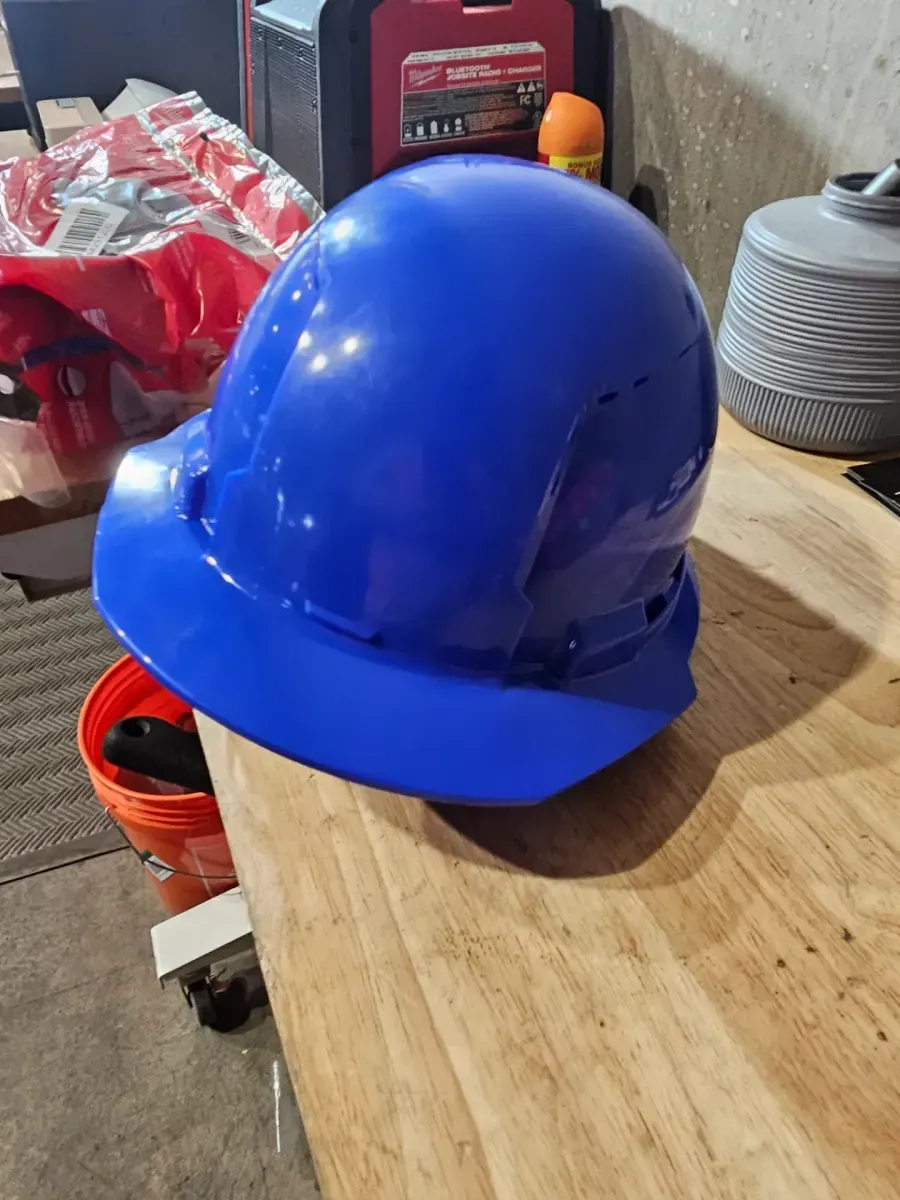 BOLT Blue Type 1 Class C Front Brim Vented Hard Hat with 4 Point Ratcheting Suspension - image 3