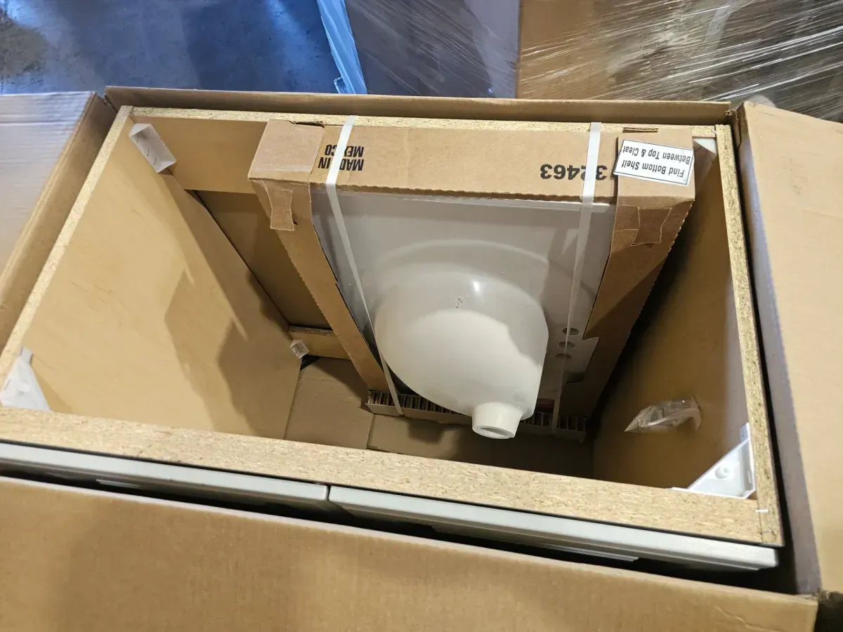 Glacier Bay 31 in. Single Sink Pearl Gray Bath Vanity with White Cultured Marble Top (Assembled) - image 3