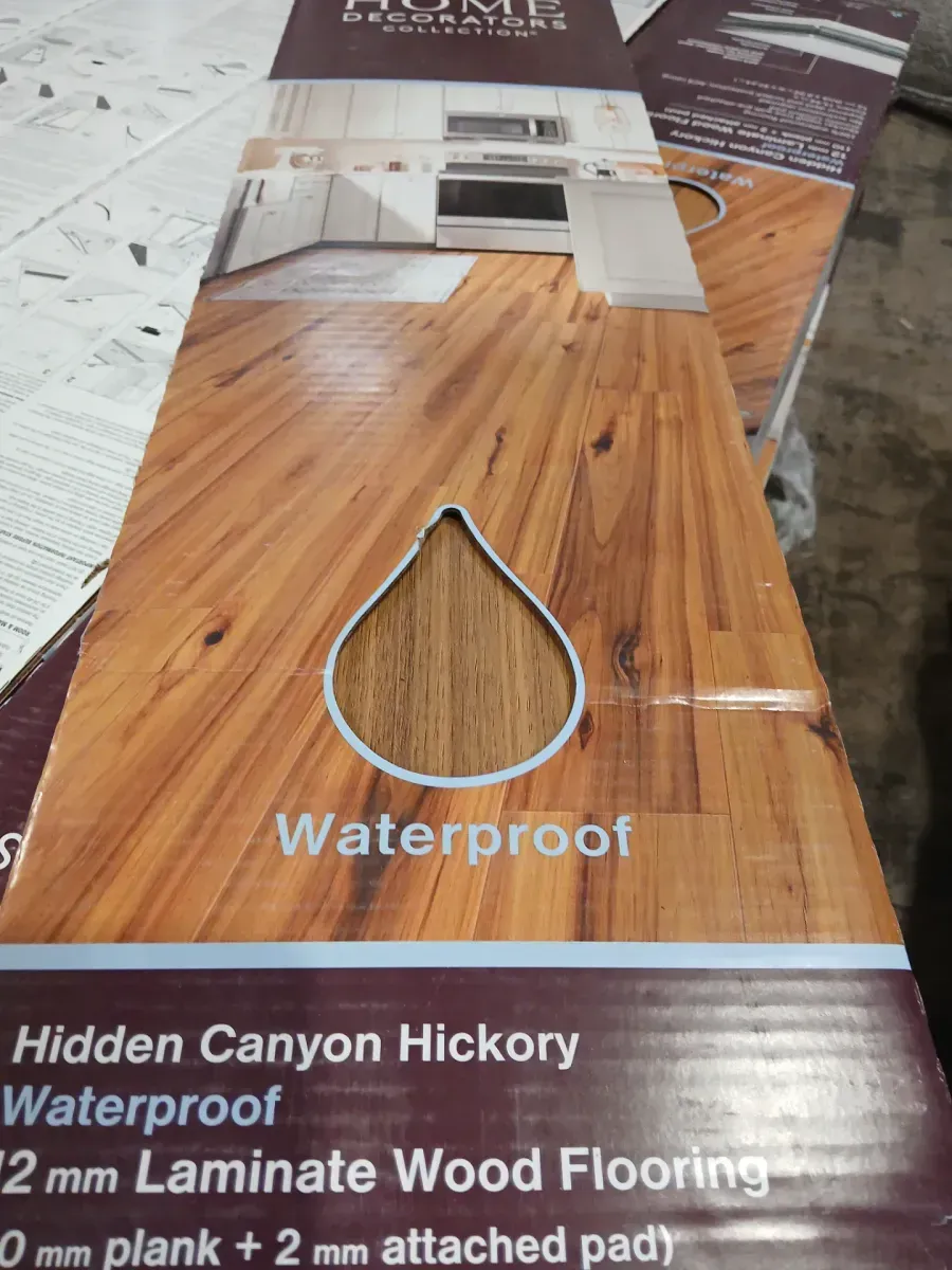 ***Cases of 16*** (255.04 SQ/FT)DHidden Canyon Hickory 12 mm T x 8 in. W Waterproof Laminate Wood Flooring(15.94 sq. ft./Case) - image 4