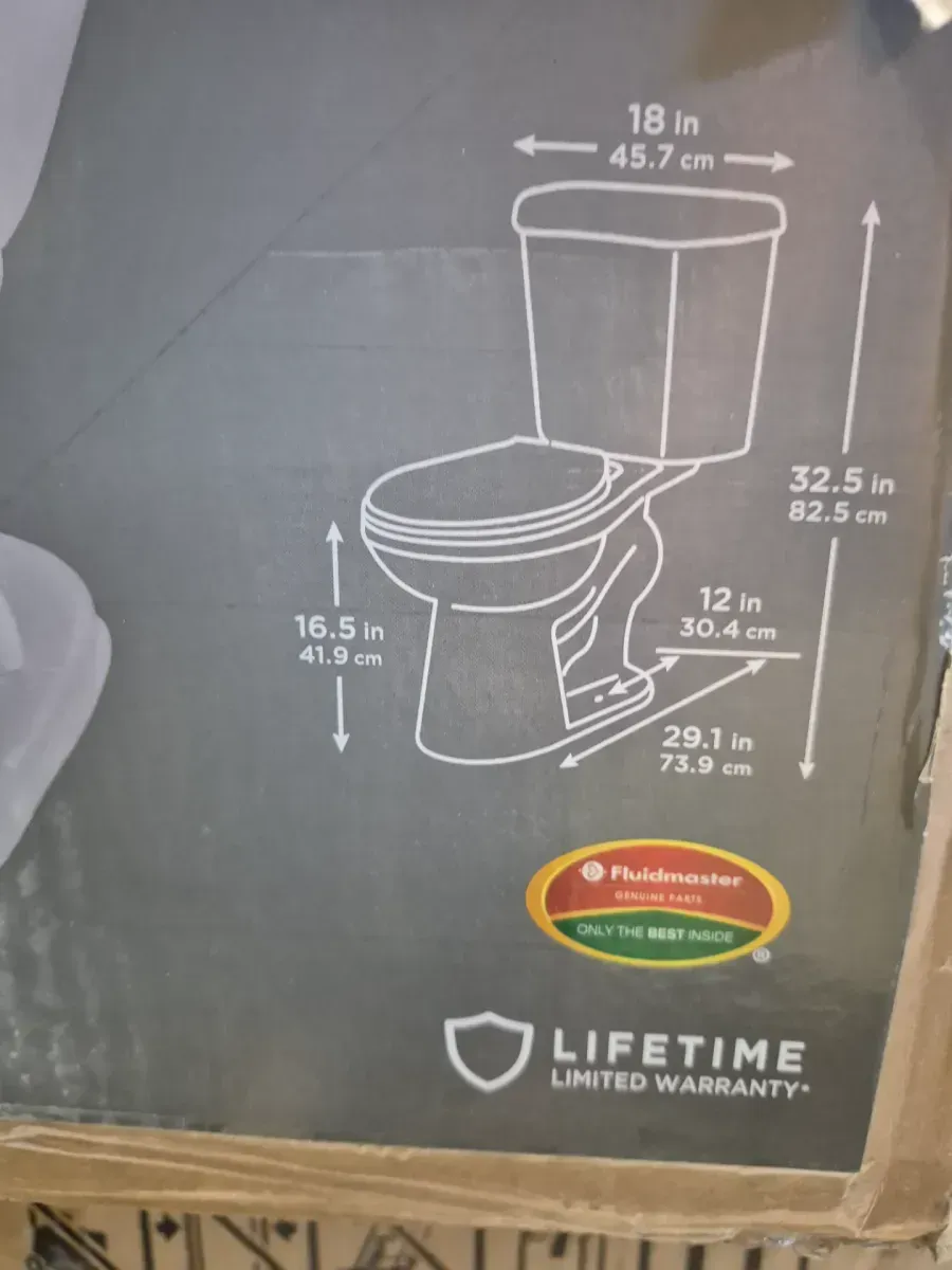 Glacier Bay 12 in. Rough In Two-Piece 1.28 GPF Single Flush Elongated Toilet in White, Seat Included - image 4