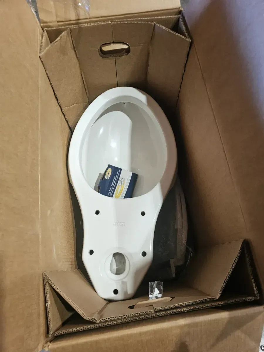 KOHLER Highline Arc Extra Tall 12 in. Rough In 2-Piece 1.28 GFP Single Flush Elongated Toilet in White with Soft Close Seat - image 3