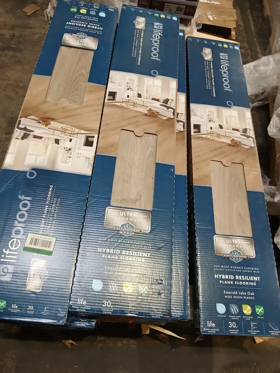 ***Cases of 8*** (558.24 SQ/FT)Emerald Lake Oak 9.44 in W x 47.64 in L Waterproof Hybrid Resilient Flooring(25.01 sq. ft/case) - image 2