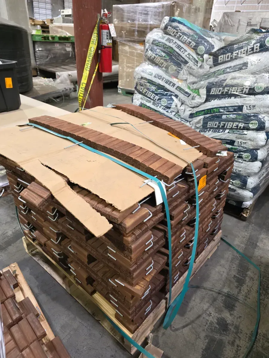 ***Pallet of 110 pieces***3 ft. Wooden Half-Log Landscape Edging - image 2