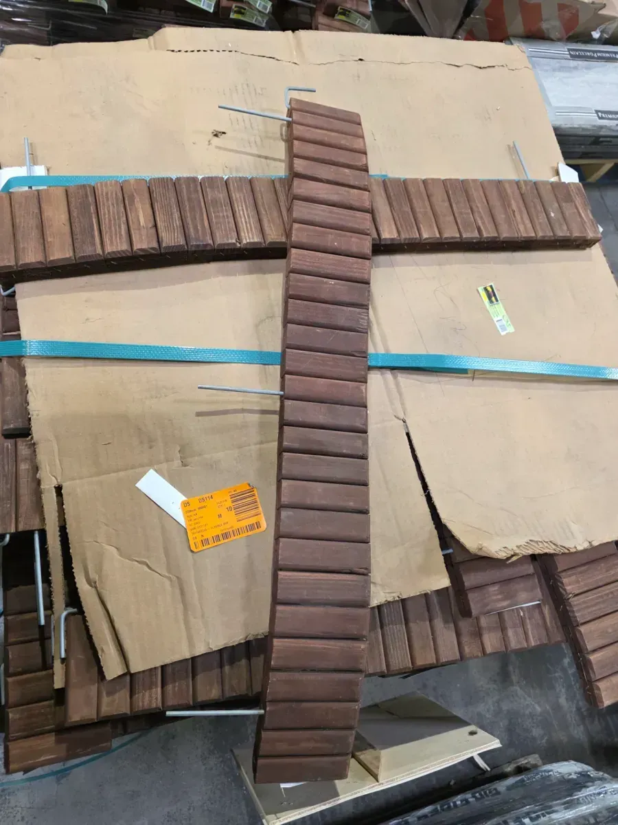 ***Pallet of 110 pieces***3 ft. Wooden Half-Log Landscape Edging - image 4