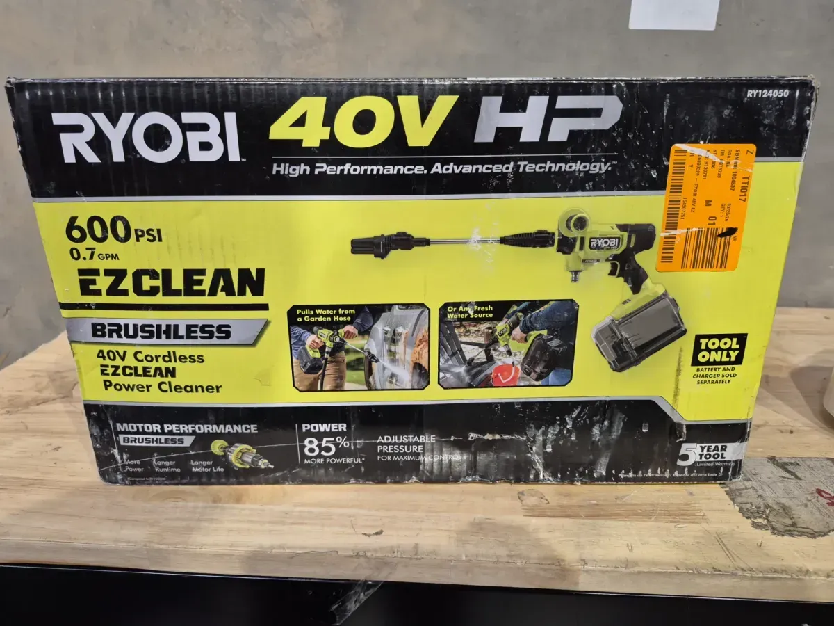 40V HP Brushless EZClean 600 PSI 0.7 GPM Cold Water Electric Power Cleaner (Tool-Only) - image 2