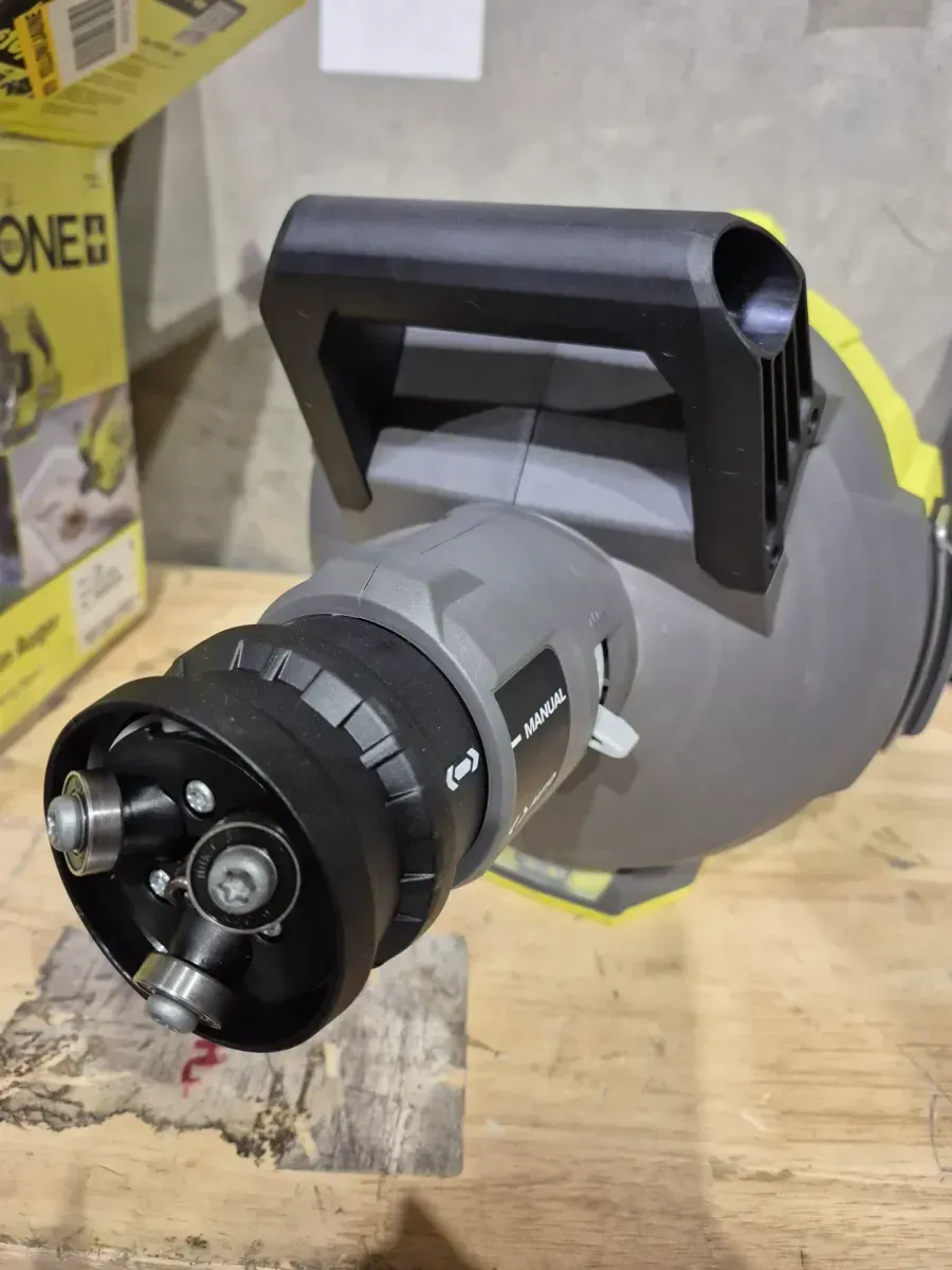 RYOBI ONE+ 18V Cordless Drain Auger with 35 ft Cable, LED Light, Auto Feed/Retract, Cable Lock, Enclosed Drum (Tool Only) - image 3