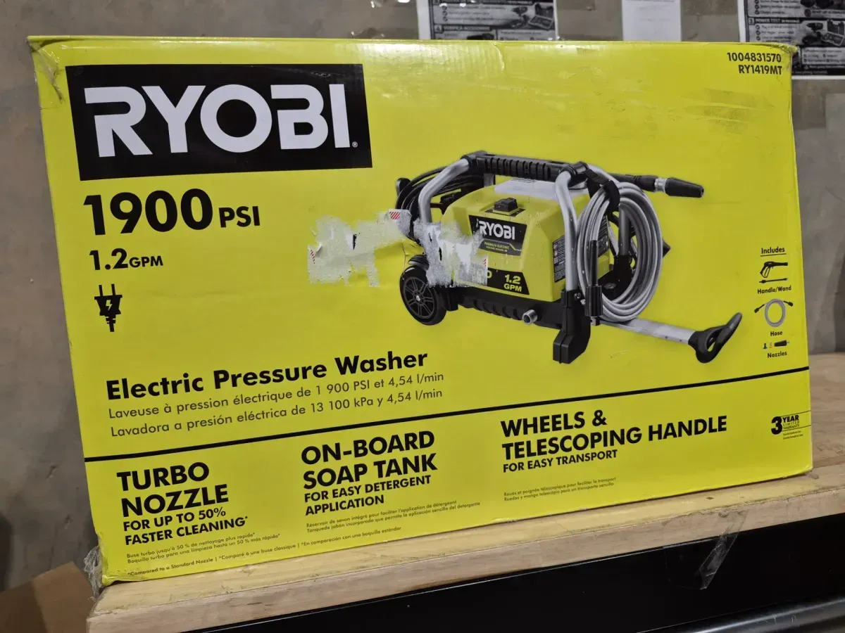 1900 PSI 1.2 GPM Cold Water Wheeled Corded Electric Pressure Washer - image 2