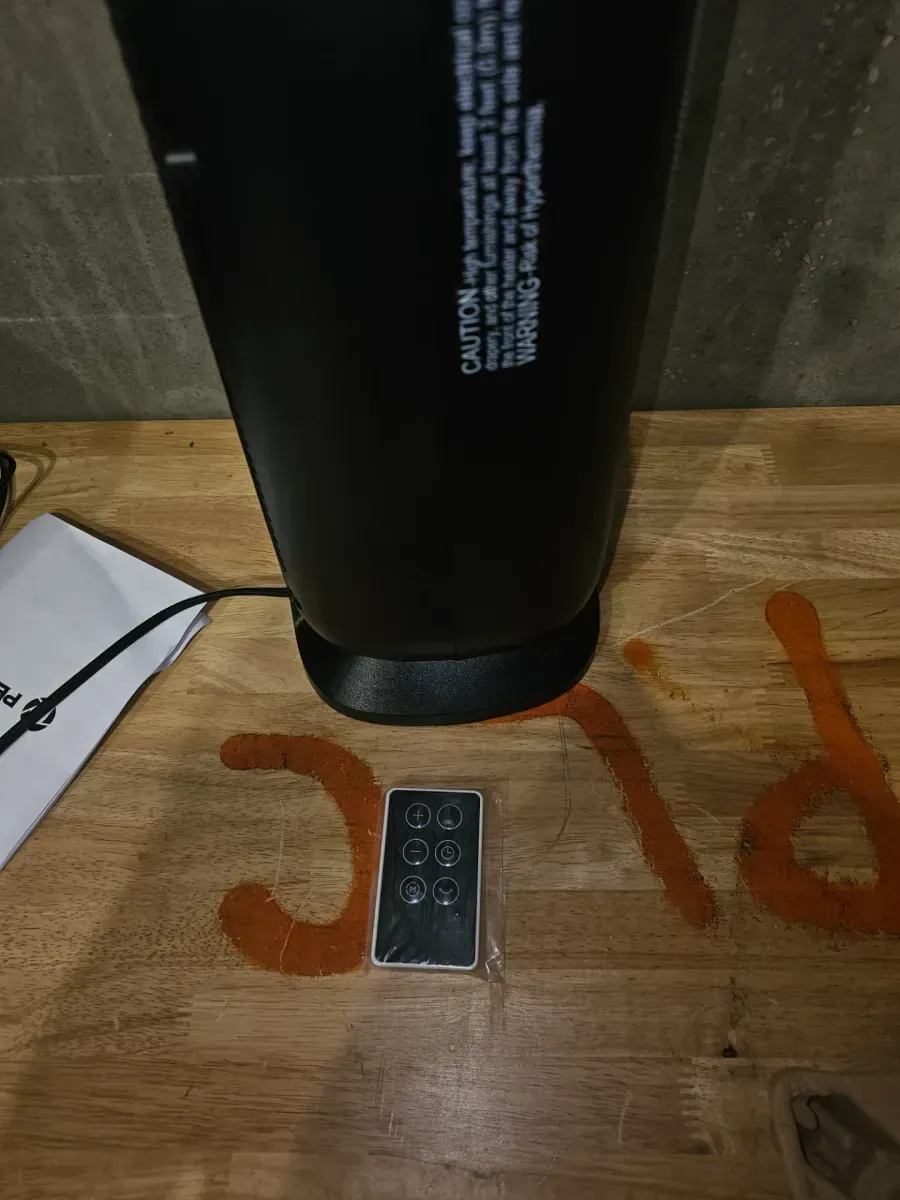 Pelonis 1500-Watt 23 in. Digital Tower Indoor Ceramic Heater Quiet Operation w/ Safety Overheat Protection and Fan Mode in Black - image 3