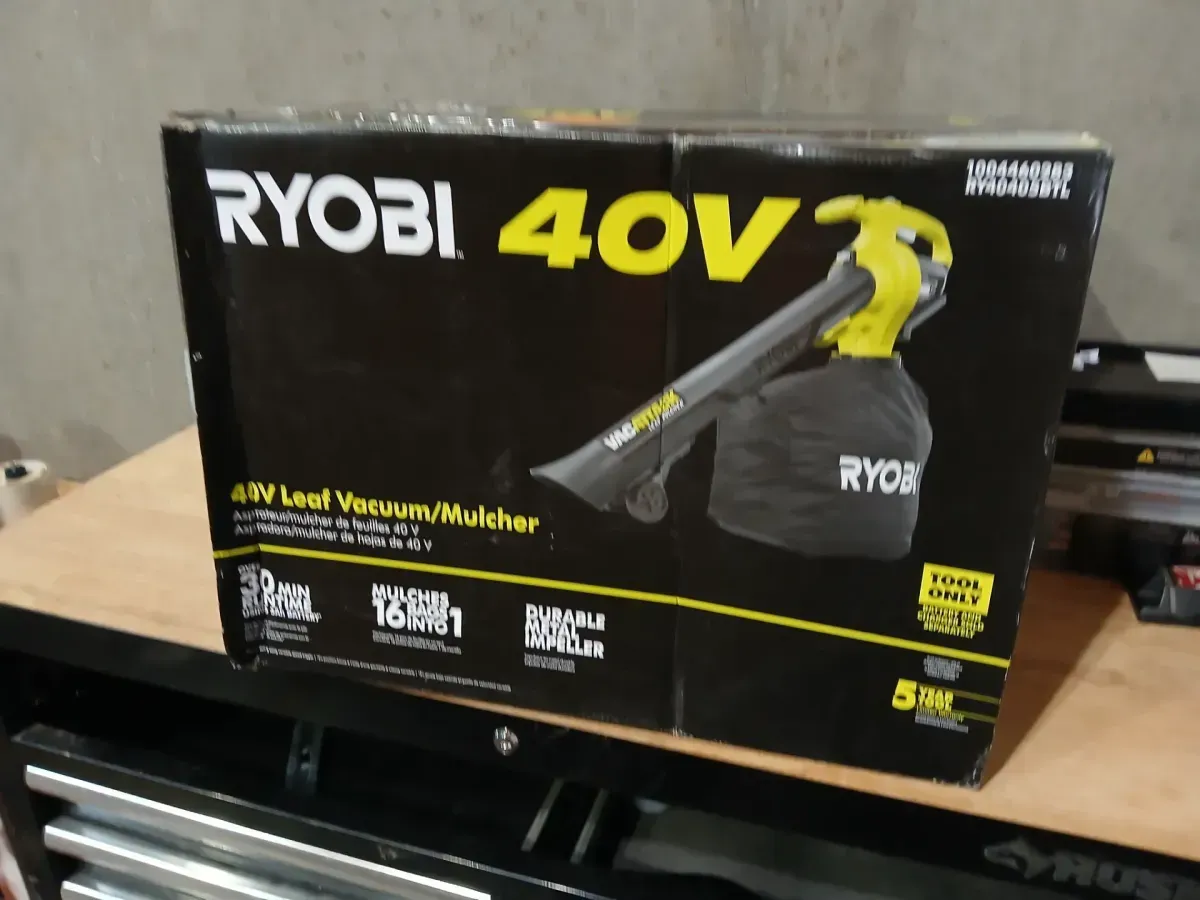 RYOBI 40V Vac Attack Cordless Battery Leaf Vacuum/Mulcher (Tool Only) - image 3