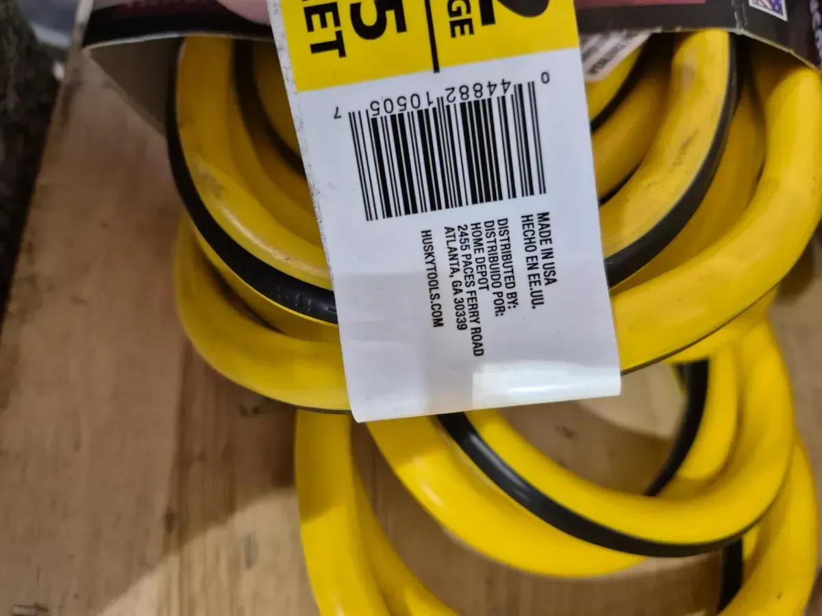  Husky VividFlex 25 ft. 12/3 Heavy Duty Indoor/Outdoor Triple Tap Extension Cord with Lighted Ends, Yellow - image 2