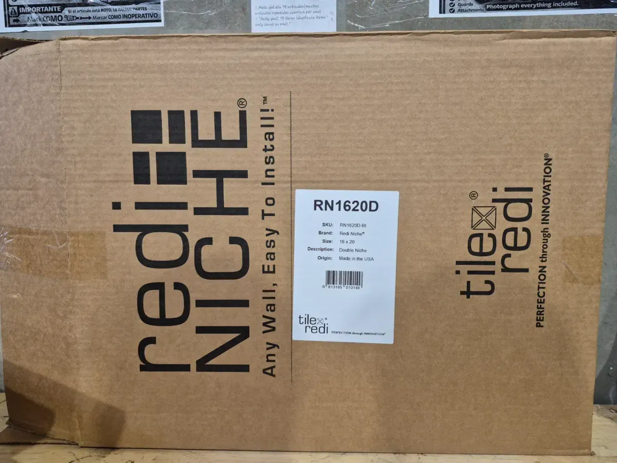 Redi Niche 16 in. W x 20 in. H x 4 in. D Shampoo - Soap Standard Double Niche - image 2