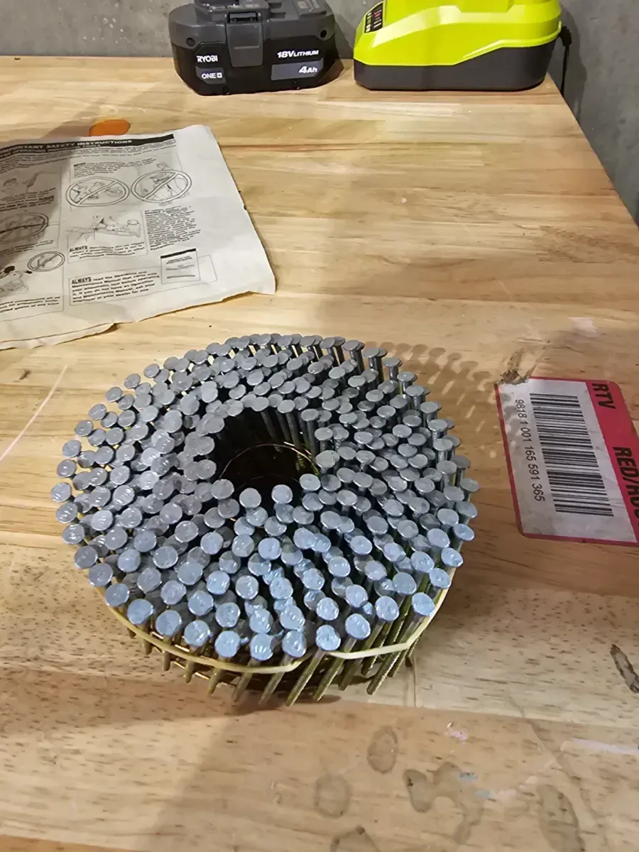 1-3/4 in. x 0.080 in. Galvanized Metal Ring Shank Coil Nails (4200 Pieces) - image 2