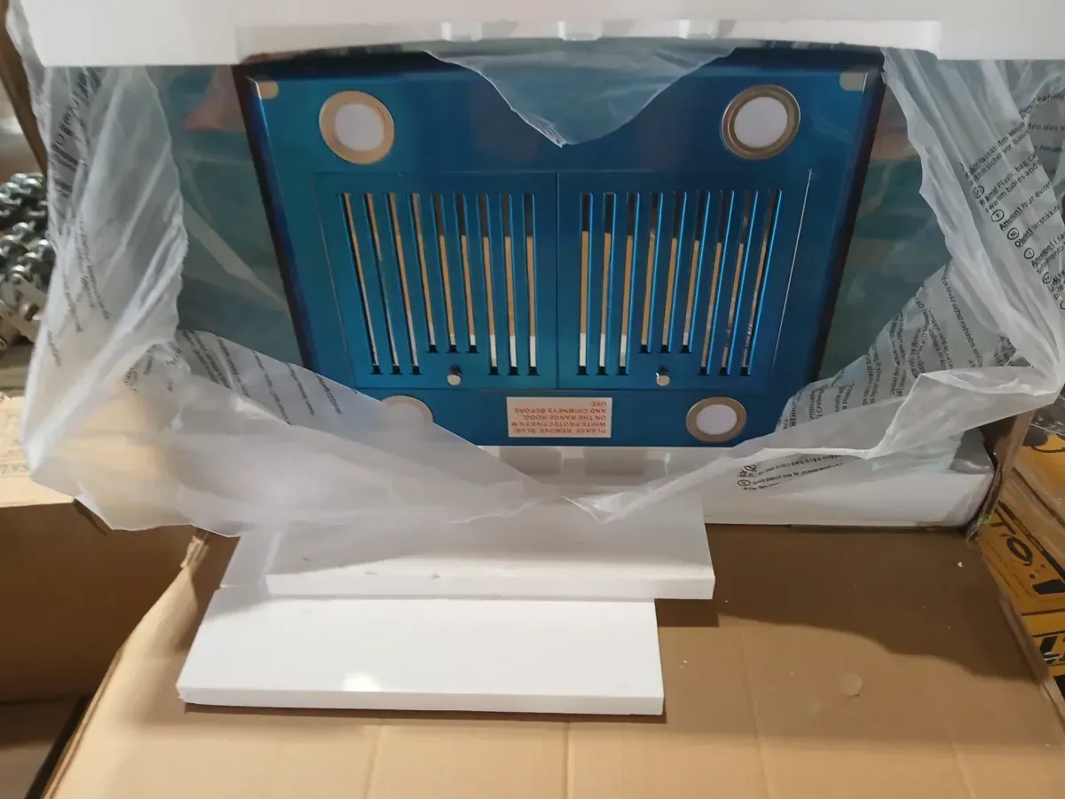 Island Range Hood 36 inch 700 CFM Ceiling Mount Kitchen Stove Hood Ducted with Tempered Glass 4 LED Lights Touch Control - image 3