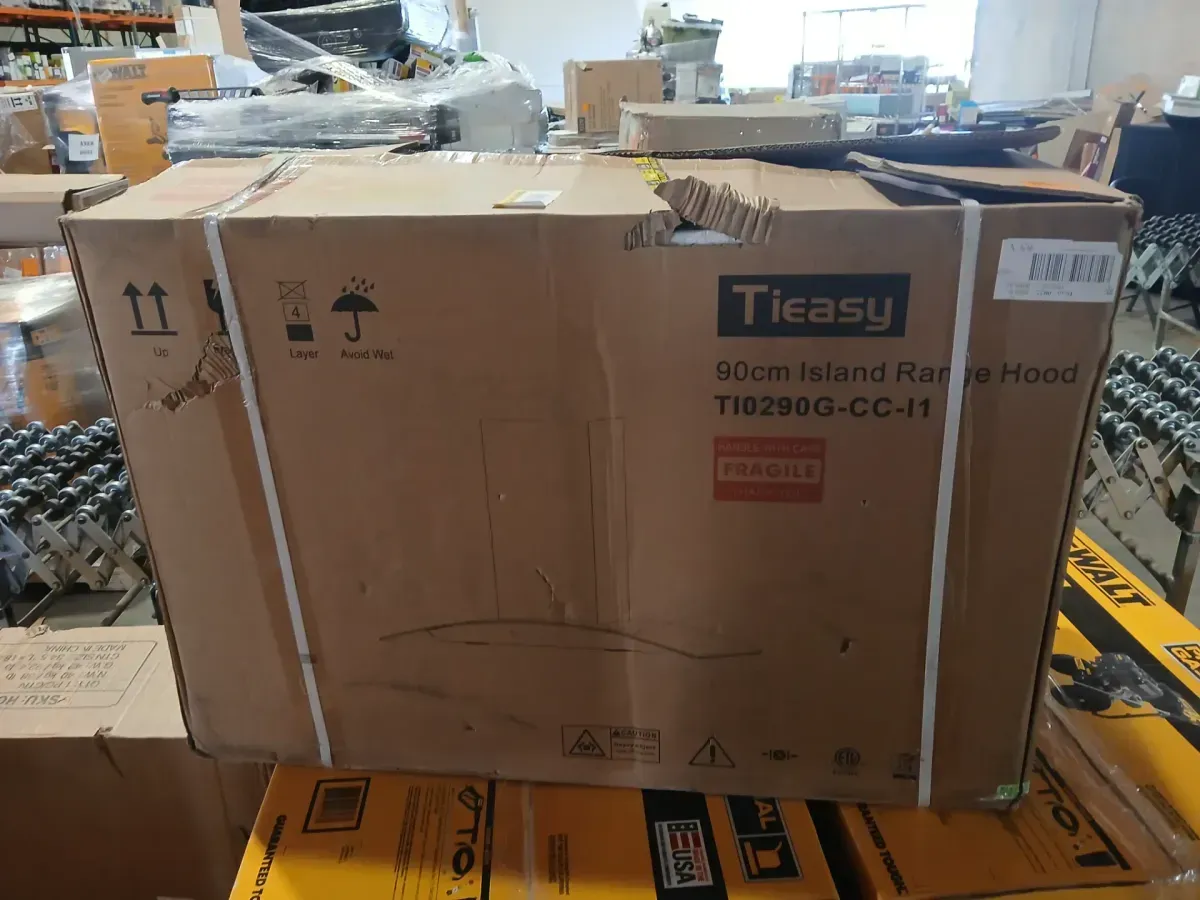 Island Range Hood 36 inch 700 CFM Ceiling Mount Kitchen Stove Hood Ducted with Tempered Glass 4 LED Lights Touch Control - image 4