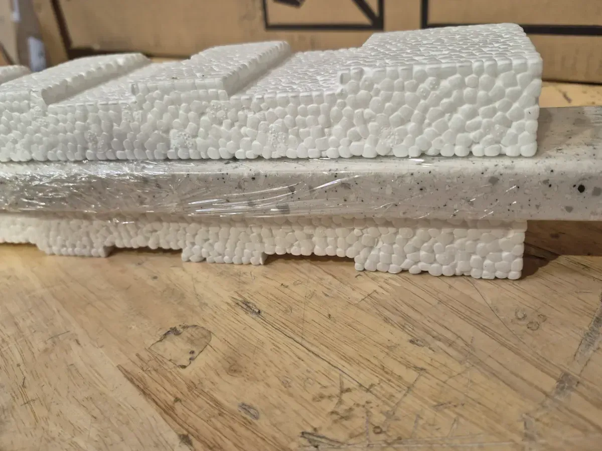 37 in. W Cultured Marble Vanity Backsplash in Silver Ash - image 5