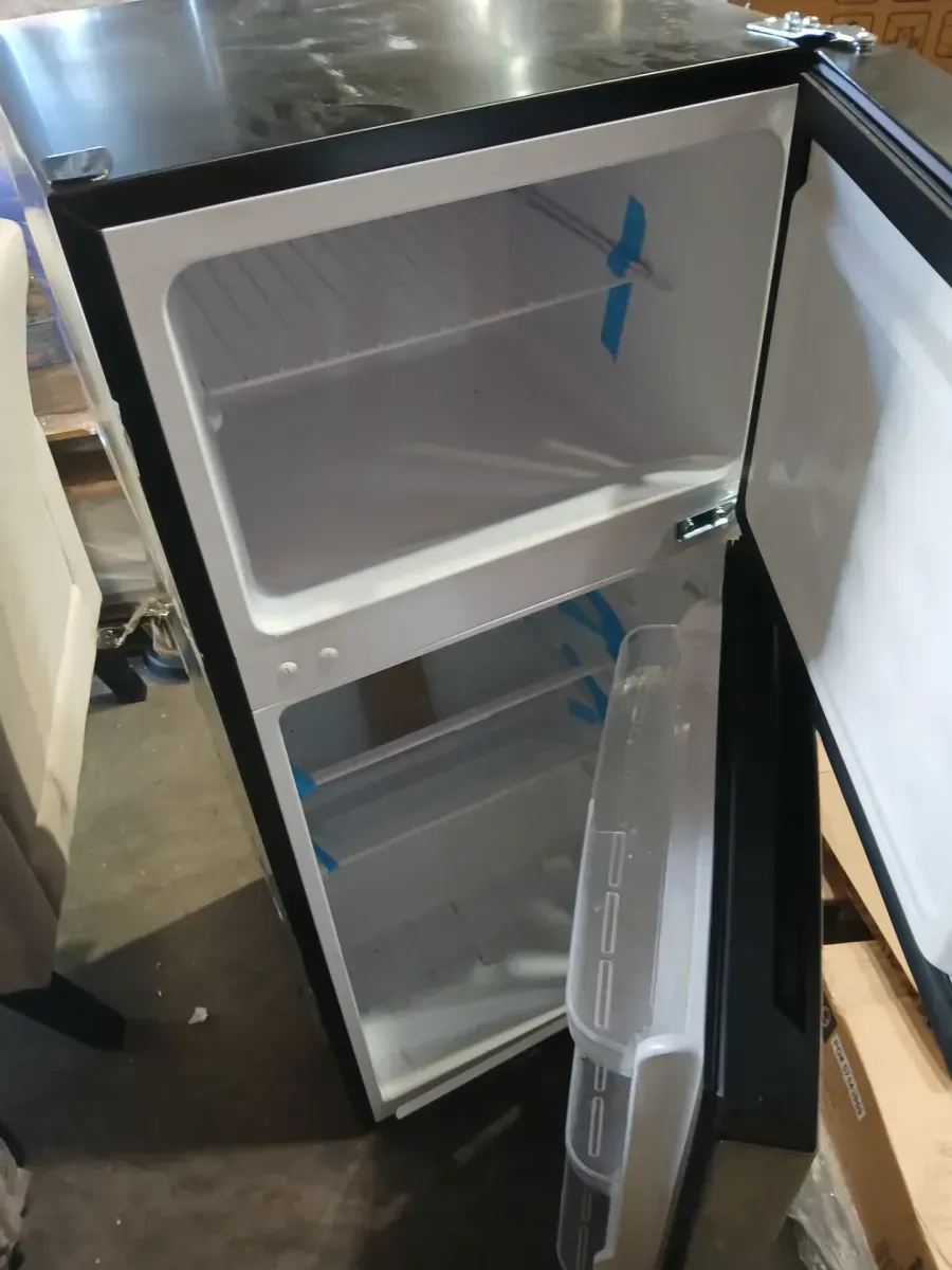 4.5 cu. ft. Mini Refrigerator in Stainless Look with Glass Shelves, Top Freezer, and Energy Efficiency - image 2