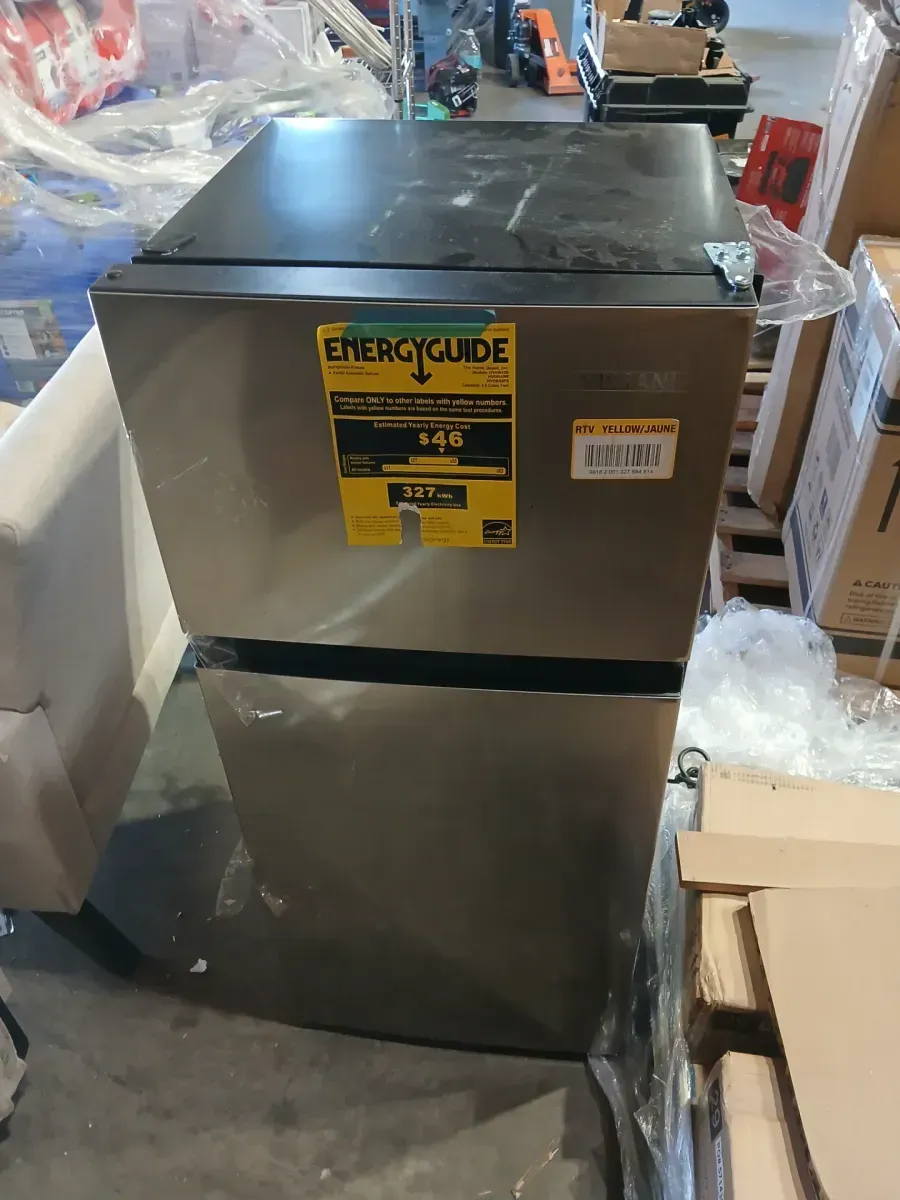 4.5 cu. ft. Mini Refrigerator in Stainless Look with Glass Shelves, Top Freezer, and Energy Efficiency - image 4