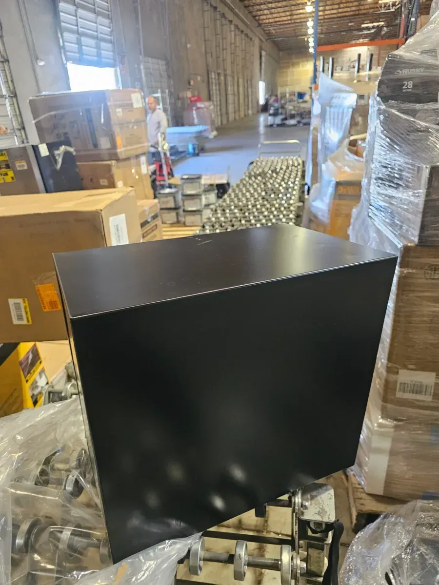 Oasis Classic Black Extra Large Locking Parcel Mailbox, 46-1/2 in. Black Post and 2 lb. PostFix Mix Combo - image 3