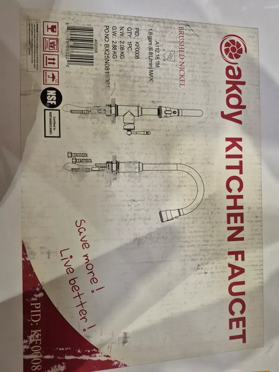 Easy-Install Single-Handle Pull-Down Sprayer Kitchen Faucet with Flexible Hose in Brushed Nickel - image 2